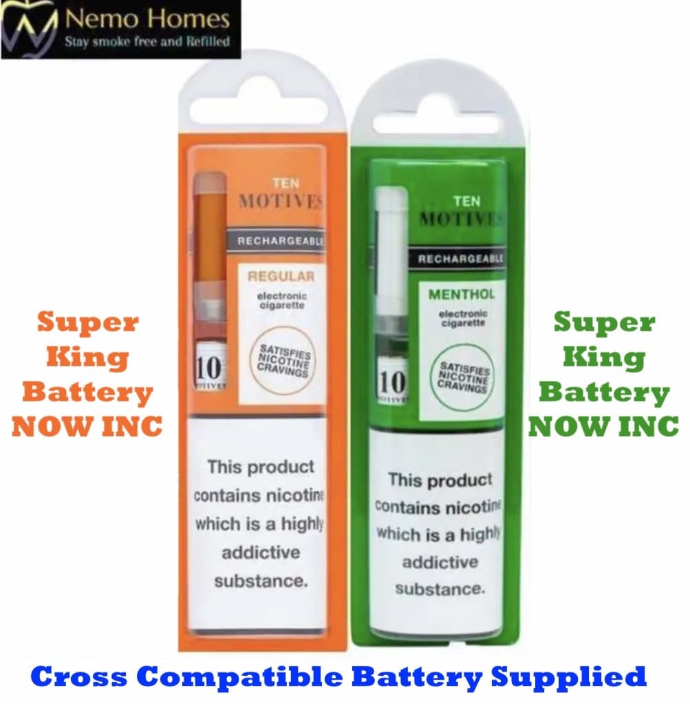 Buy 10 Ten Motives Rechargeable Cigalike Vape Ten motives - Free UK Next Day Delivery (no minimum spend)