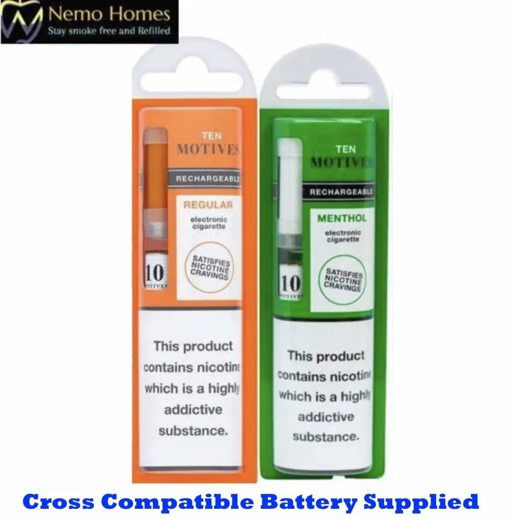 Buy 10 Ten Motives Rechargeable Cigalike Vape Ten motives - Free UK Next Day Delivery (no minimum spend)