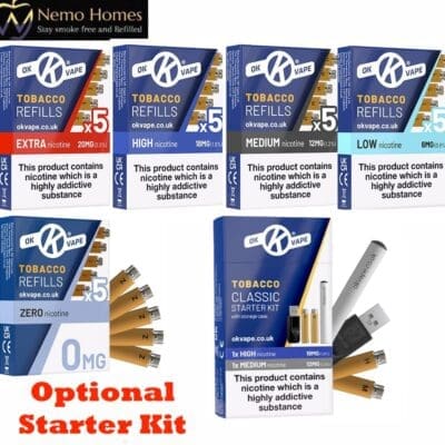 Buy Ok Vape Tobacco Cartomizer Refills Cartomizer - Free UK Next Day Delivery (no minimum spend)