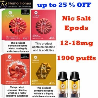 Buy Vuse Epod Nic Salt Pro Pods epod - Free UK Next Day Delivery (no minimum spend)