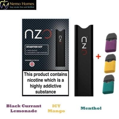 Buy NZO Starter Vape Kit and Pods nzo - Free UK Next Day Delivery (no minimum spend)