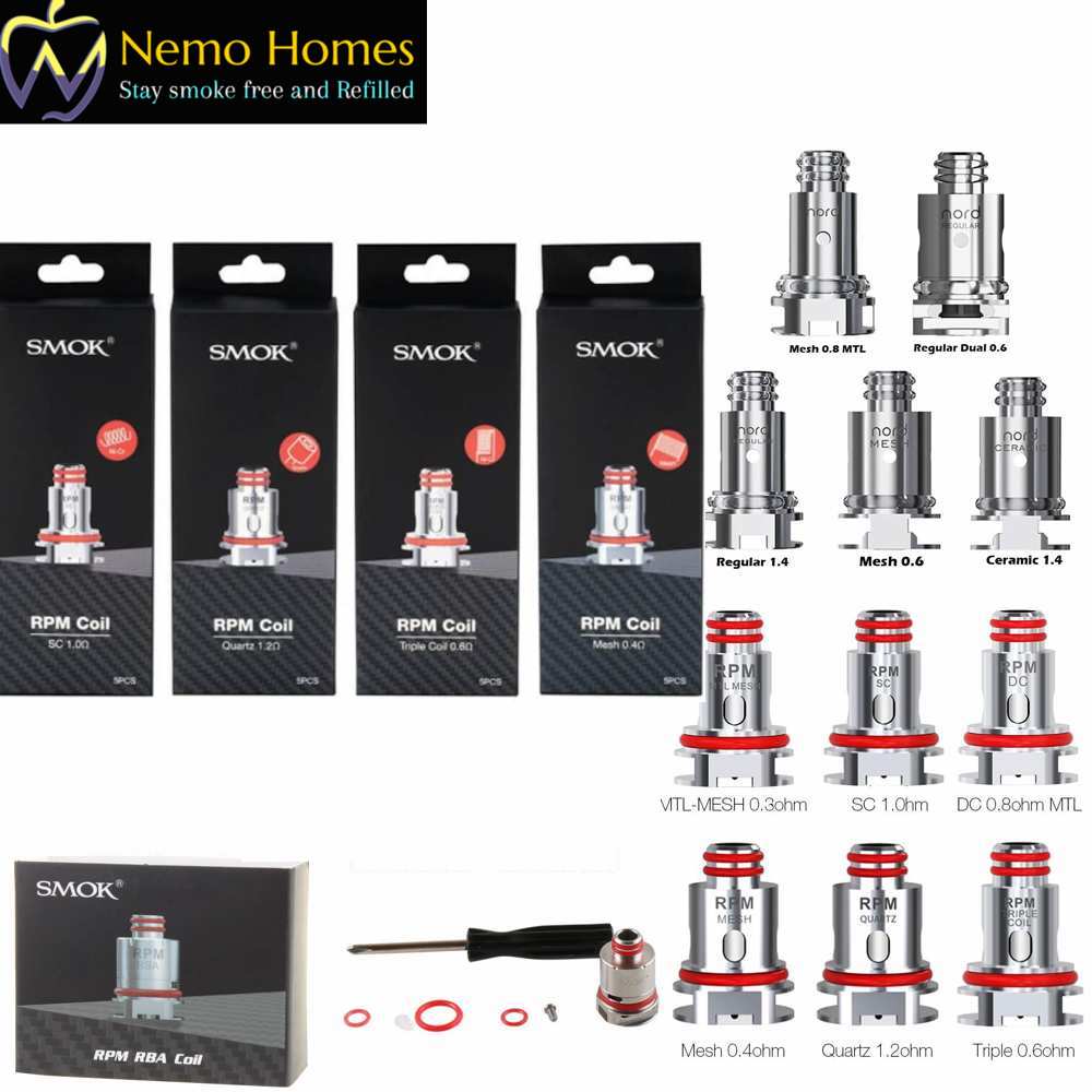 Buy Smok RPM Replacement Coils  - Free UK Next Day Delivery (no minimum spend)