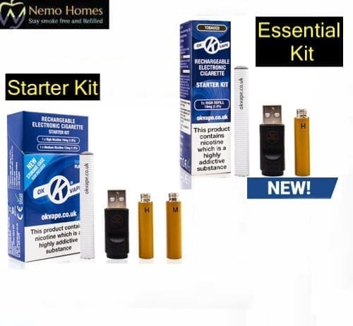Buy Ok Vape Tobacco Cigalike Starter or Essential Kit  - Free UK Next Day Delivery (no minimum spend)