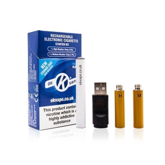 Buy Ok Vape Tobacco Cigalike Starter or Essential Kit  - Free UK Next Day Delivery (no minimum spend)