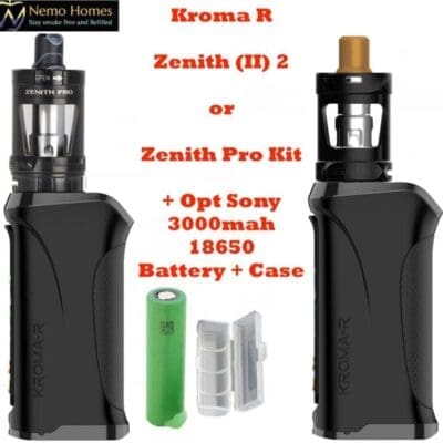Buy Innokin Kroma R " Zenith 2 | Zenith Pro Tank Kit + 18650 Battery  - Free UK Next Day Delivery (no minimum spend)