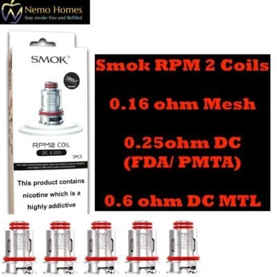 Buy Smok RPM 2 Mesh | DC | FDA Replacement Coils  - Free UK Next Day Delivery (no minimum spend)