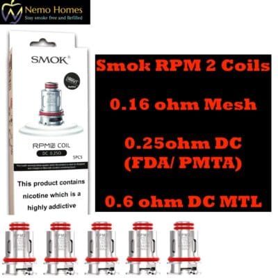 Buy Smok RPM 2 Mesh | DC | FDA Replacement Coils  - Free UK Next Day Delivery (no minimum spend)