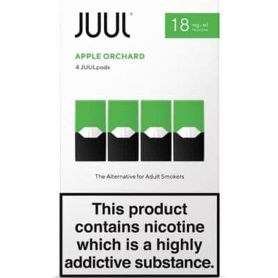 Buy Juul 20mg Apple orchard 2.0% Pod Refills  - Free UK Next Day Delivery (no minimum spend)