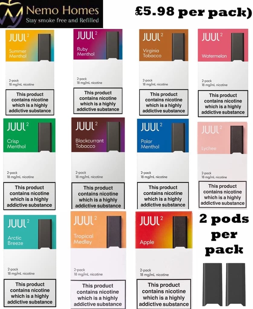 Buy JUUL 2 Pods and Optional Starter Kit Disposable Pods - Free UK Next Day Delivery (no minimum spend)