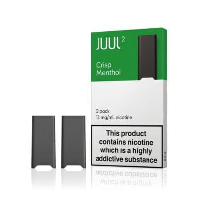 Buy JUUL 2 Crisp Menthol 18mg Pod Disposable Pods - Free UK Next Day Delivery (no minimum spend)