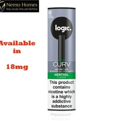 Buy Logic Curv Instant Use E- Cig Menthol Vape Disposable Cartridge - Free UK Next Day Delivery (no minimum spend)