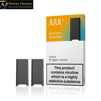 Buy JUUL 2 Summer Menthol 18mg Pod Disposable Pods - Free UK Next Day Delivery (no minimum spend)