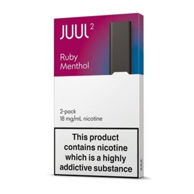 Buy JUUL 2 Ruby Menthol 18mg Pod Disposable Pods - Free UK Next Day Delivery (no minimum spend)
