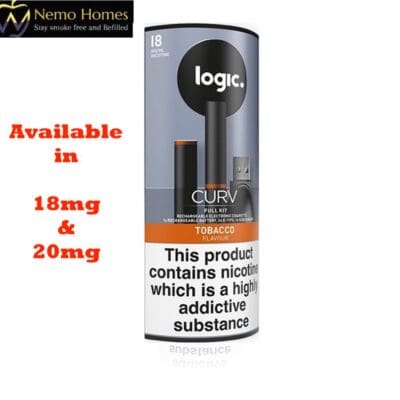 Buy Logic Curv Full E-cigarette Starter kit Disposable Cartridge - Free UK Next Day Delivery (no minimum spend)
