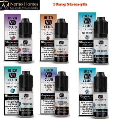 Buy Ibiza Club 18mg 50-50 Vape E liquid 18mg - Free UK Next Day Delivery (no minimum spend)