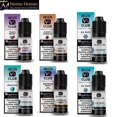 Buy Ibiza Club 6mg 50:50 Vape E liquid 6mg - Free UK Next Day Delivery (no minimum spend)