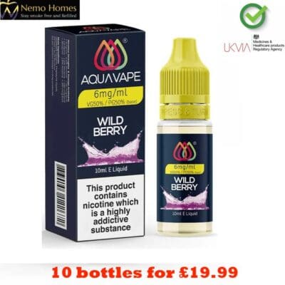 Buy Aquavape Wild Berry 6mg 50:50 Eliquid 6mg - Free UK Next Day Delivery (no minimum spend)