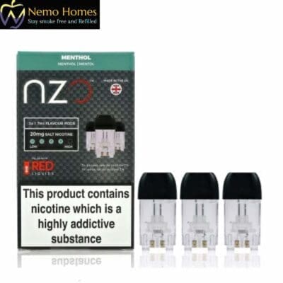 Buy NZO Menthol 20mg Nic Salt Pod Disposable Pods - Free UK Next Day Delivery (no minimum spend)