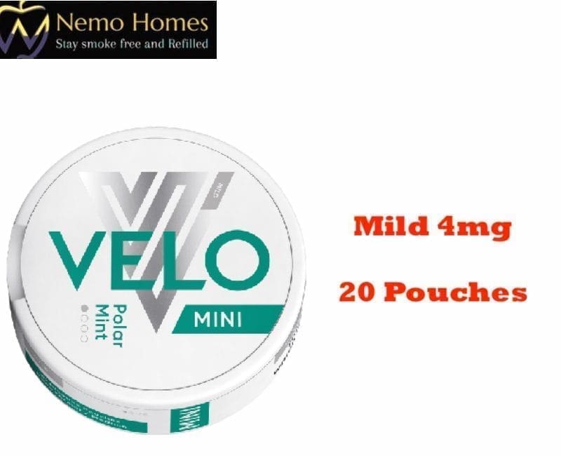 Buy Velo Nicotine Pouches Polar Mint Mild 4mg Nicotine Pouches - Free UK Next Day Delivery (no minimum spend)