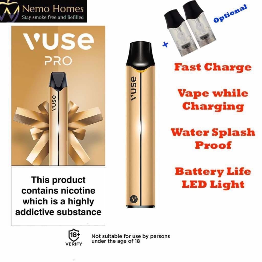 Buy Vuse Epod Pro Gold Device and Optional Pods epod - Free UK Next Day Delivery (no minimum spend)