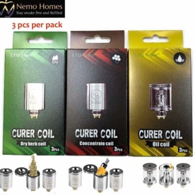 Buy LTQ Curer Dry Herb Wax Concentrate Coils  - Free UK Next Day Delivery (no minimum spend)