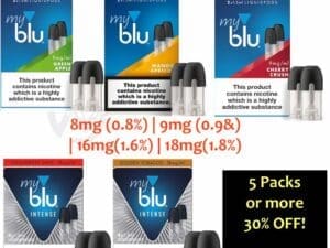 Buy Blu | MyBlu Pods- 8mg | 9mg | 16mg | 18mg Blu - Free UK Next Day Delivery (no minimum spend)