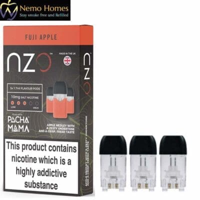 Buy NZO Fuji Apple Pacha Mama Nic Salt Pod Disposable Pods - Free UK Next Day Delivery (no minimum spend)
