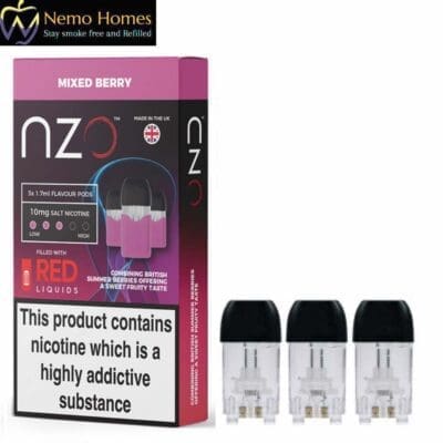 Buy NZO Mixed Berry 20mg Nic Salt Pod Disposable Pods - Free UK Next Day Delivery (no minimum spend)