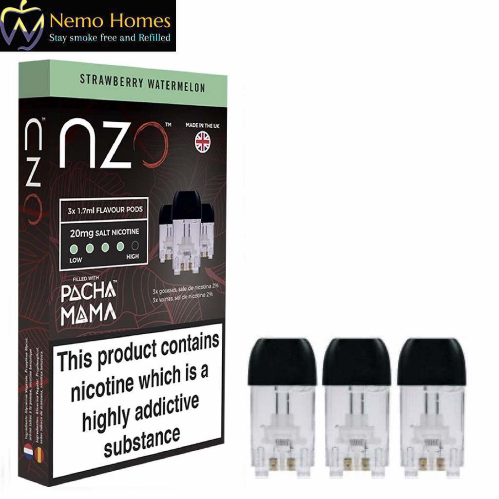 Buy NZO Strawberry Watermelon Nic Salt Pod Disposable Pods - Free UK Next Day Delivery (no minimum spend)