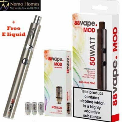 Buy 88Vape 50w Mod Vape Pen + E liquid - Free UK Next Day Delivery (no minimum spend)