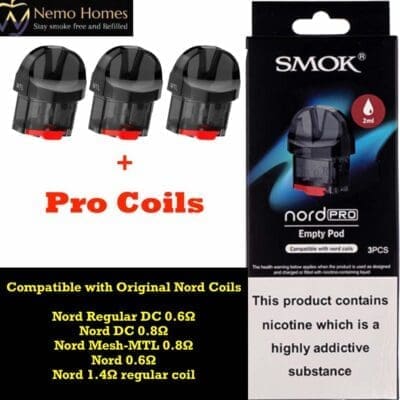 Buy Smok Nord Pro Pods and Coils  - Free UK Next Day Delivery (no minimum spend)