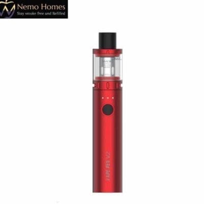Buy Smok V2 Vape Pen + E liquid and Coils - Smok V2 Red Vape Pen (eliquid inc)  - Free UK Next Day Delivery (no minimum spend)