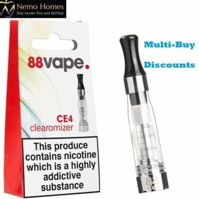 Buy 88Vape CE4 Clearomizer Vape Tank  - Free UK Next Day Delivery (no minimum spend)