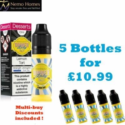 Buy Dinner Lady Lemon Tart 20mg Nic Salt 12mg - Free UK Next Day Delivery (no minimum spend)