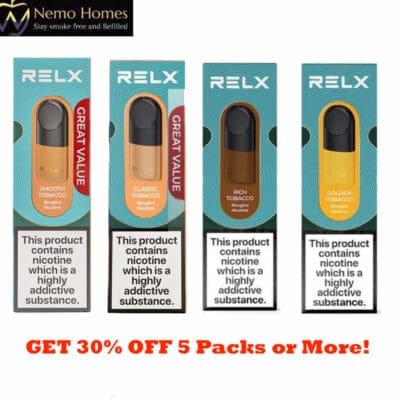 Buy Relx Tobacco Flavour Cotton Pods Cotton - Free UK Next Day Delivery (no minimum spend)