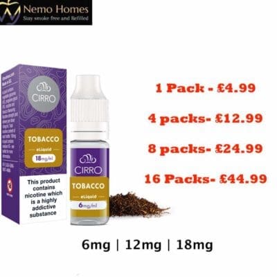 Buy Cirro Tobacco Regular 10ml E liquid Cirro - Free UK Next Day Delivery (no minimum spend)