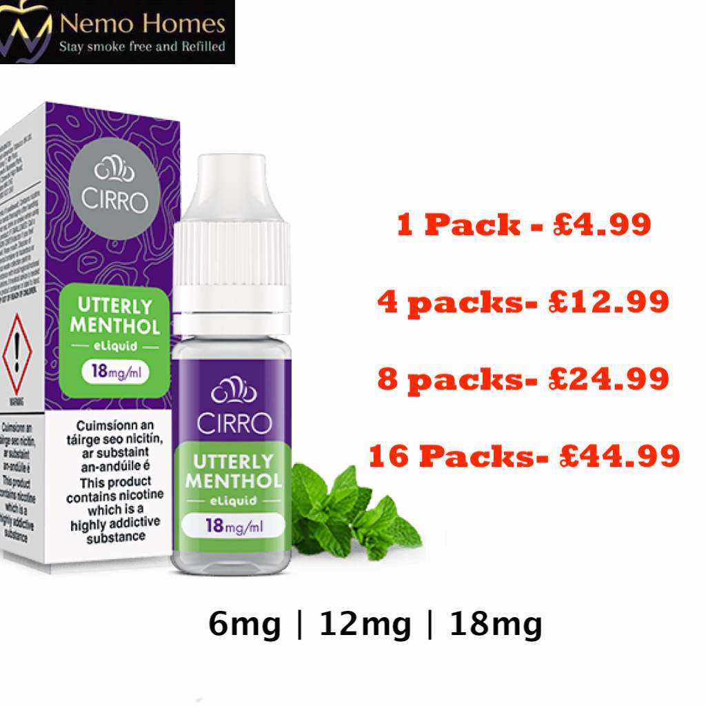 Buy Cirro Utterly Menthol 10ml E liquid Cirro - Free UK Next Day Delivery (no minimum spend)