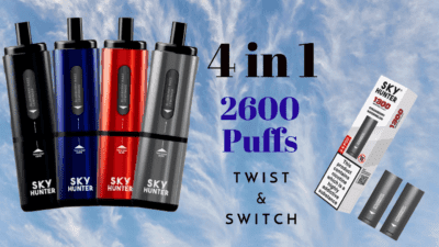 Buy Sky Hunter Vape Pod Cartridge 4 in 1 Disposable - Free UK Next Day Delivery (no minimum spend)