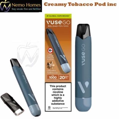 Buy Creamy Tobacco Vuse Go 1000 Rechargeable Vape Disposable - Free UK Next Day Delivery (no minimum spend)