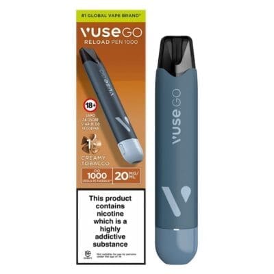 Buy Creamy Tobacco Vuse Go 1000 Rechargeable Vape Disposable - Free UK Next Day Delivery (no minimum spend)