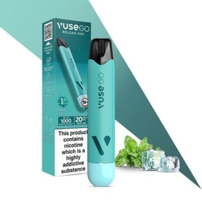 Buy Mint Ice Vuse Go 1000 Rechargeable Vape Disposable - Free UK Next Day Delivery (no minimum spend)