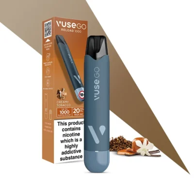 Buy Creamy Tobacco Vuse Go 1000 Rechargeable Vape Disposable - Free UK Next Day Delivery (no minimum spend)