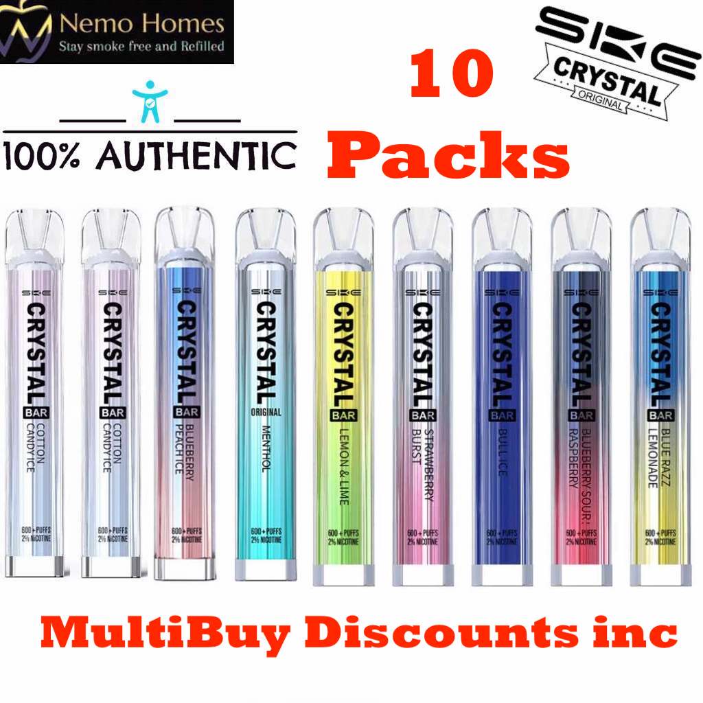 Buy SKE Crystal 20mg Vape 10 Packs  - Free UK Next Day Delivery (no minimum spend)