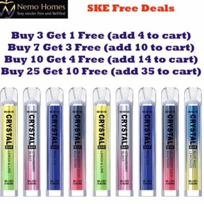 Buy SKE Crystal BOGOF Deals Vape Pens  - Free UK Next Day Delivery (no minimum spend)