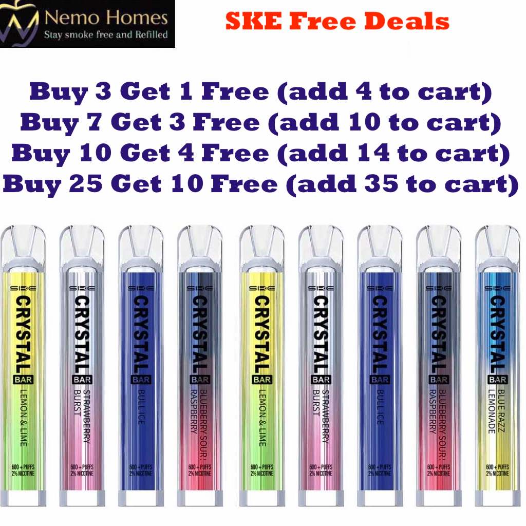Buy SKE Crystal BOGOF Deals Vape Pens - Free UK Next Day Delivery (no minimum spend)