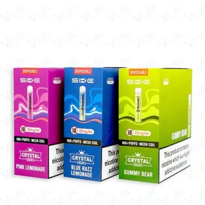 Buy SKE Crystal 20mg Disposable Vape 10 Packs Disposable - Free UK Next Day Delivery (no minimum spend)