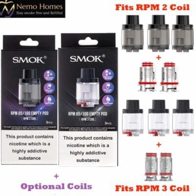 Buy Smok RPM 85 and RPM 100 Pods and Coils  - Free UK Next Day Delivery (no minimum spend)