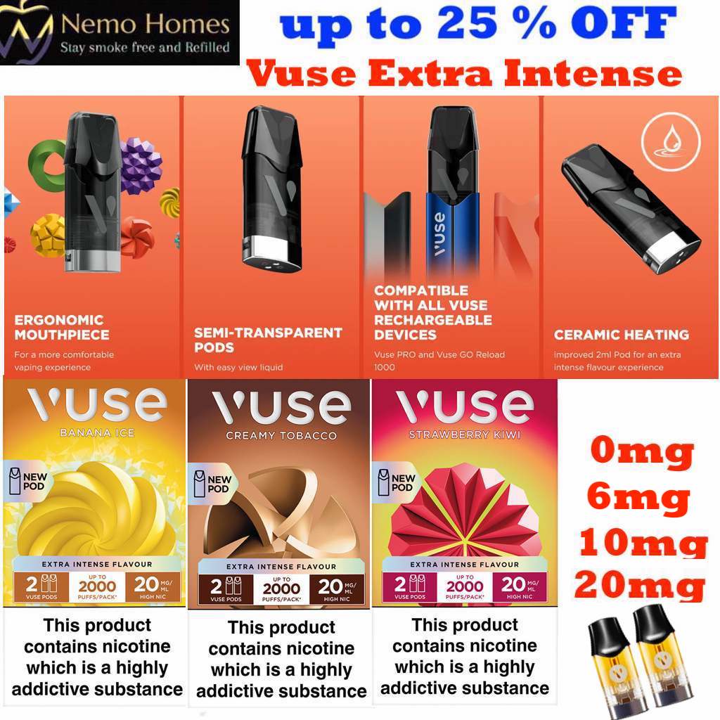 Buy Vuse Extra Intense Flavour Epods epod - Free UK Next Day Delivery (no minimum spend)