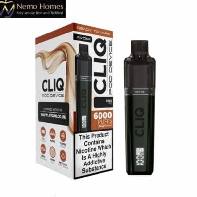 Buy Avomi Cliq 6000 Puffs Prefilled Vape Kit  - Free UK Next Day Delivery (no minimum spend)