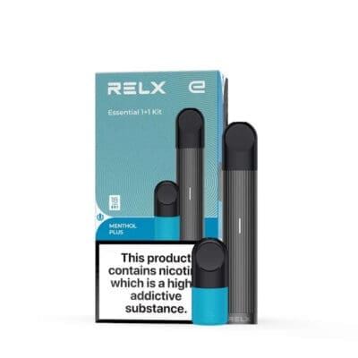 Buy Relx Infinity Device | Infinity 1 - Black Essential + Fresh Red Pod  - Free UK Next Day Delivery (no minimum spend)